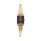 Armitron Women's Diamond Half-bangle Watch - 75/5322bkgp, Size: Small, Gold