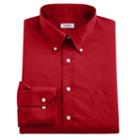 Men's Izod Regular-fit Plaid Stretch Dress Shirt - Men, Size: M-32/33, Red