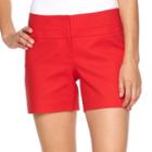 Women's Apt. 9&reg; Modern Fit City Shorts, Size: 4, Red