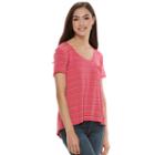 Juniors' So&reg; Voop Neck Tee, Teens, Size: Xs, Pink