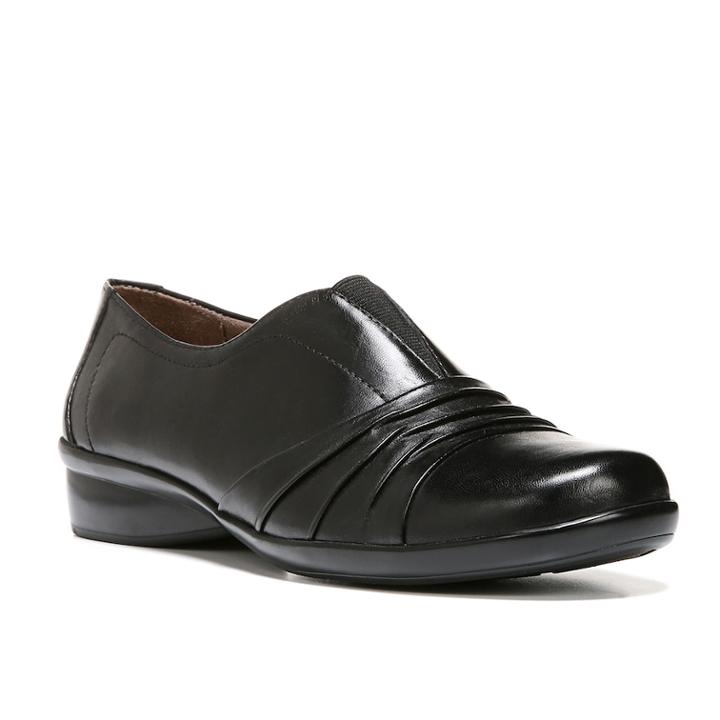Naturalsoul By Naturalizer Crinkle Women's Slip-on Shoes, Size: Medium (6), Black
