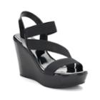 Style Charles By Charles David Lenny Fitch Women's Wedge Sandals, Size: 9.5, Black