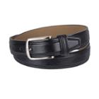 Men's Croft & Barrow&reg; Feather-edge Stitched Belt, Size: 42, Black