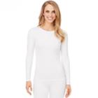 Women's Cuddl Duds Climatesmart Crewneck Top, Size: Xl, White