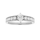 14k Gold 1 Carat T.w. Igl Certified Diamond Pear Engagement Ring, Women's, Size: 7, White