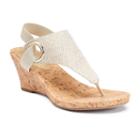 Croft & Barrow&reg; Women's Ortholite Glitter Wedge Sandals, Size: 9.5, Gold