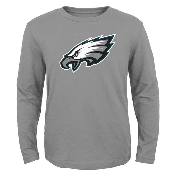 Boys 8-20 Philadelphia Eagles Logo Tee, Size: Xl 18-20, Grey