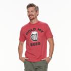 Men's Dad & Me Hold My Beer Graphic Tee, Size: Small, Med Pink