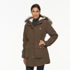 Women's Apt. 9&reg; Hooded Faux-fur Anorak Parka, Size: Medium, Med Brown