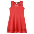 Girls Plus Size Lilt Laser Cut Skater Dress, Size: 18 1/2, Lt Orange