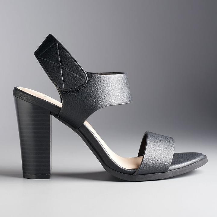 Simply Vera Vera Wang Joan Women's High Heel Sandals, Size: 9, Black