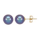 Freshwater By Honora 8 Mm Dyed Freshwater Cultured Pearl Earrings, Women's, Black