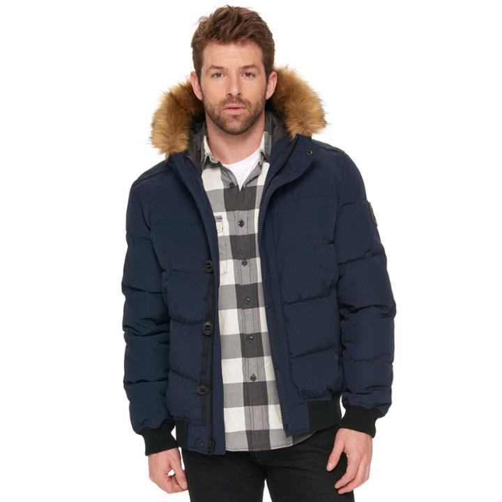 Men's Levi's&reg; Snorkel Puffer Parka, Size: Xl, Blue (navy)
