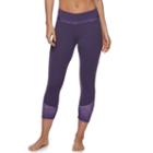 Women's Gaiam Om Vibrant Capri Yoga Leggings, Size: Xs, Grey