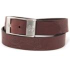 Men's Notre Dame Fighting Irish Brandish Leather Belt, Size: 34, Brown