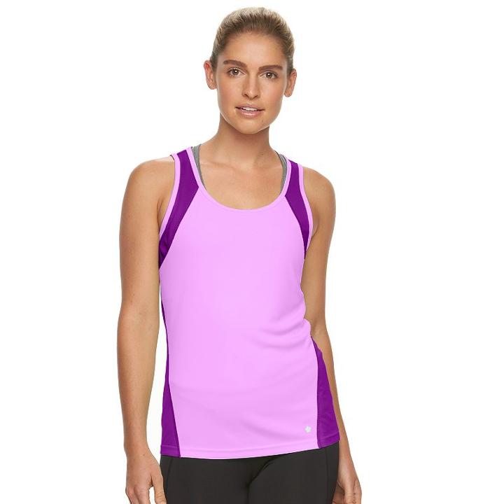 Women's Tek Gear&reg; Performance Base Layer Workout Tank, Size: Xl, Lt Purple