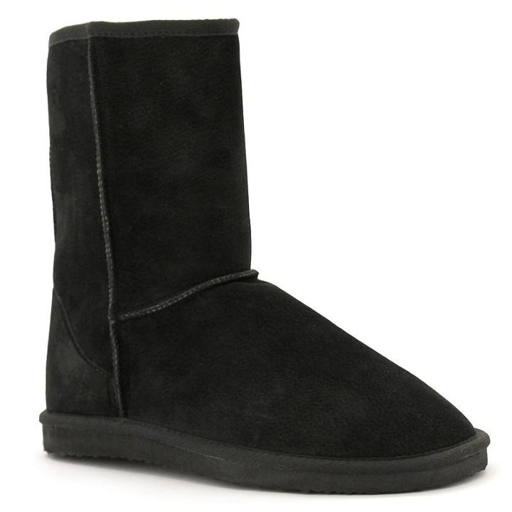 Lamo Classic Women's Mid-calf Fleece Boots, Girl's, Size: 6, Black
