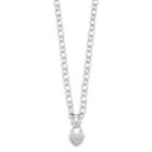 Sterling Silver 1/4 Carat T.w. Diamond Heart Toggle Necklace, Women's, White