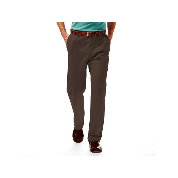 Big & Tall Haggar&reg; Work To Weekend&reg; Classic-fit Flat-front Expandable Waist Pants, Men's, Size: 52x30, Brown Oth