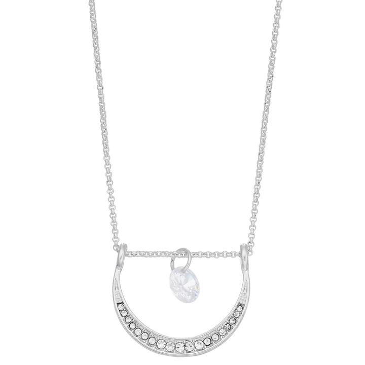 Lc Lauren Conrad Moon & Stone Pendant Necklace, Women's, Silver