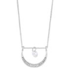 Lc Lauren Conrad Moon & Stone Pendant Necklace, Women's, Silver