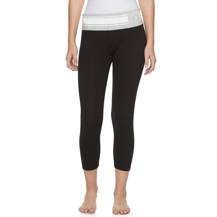 Juniors' So&reg; Capri Yoga Leggings, Size: Xxl, Light Grey