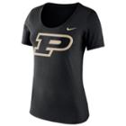 Women's Nike Purdue Boilermakers Logo Scoopneck Tee, Size: Xl, Black