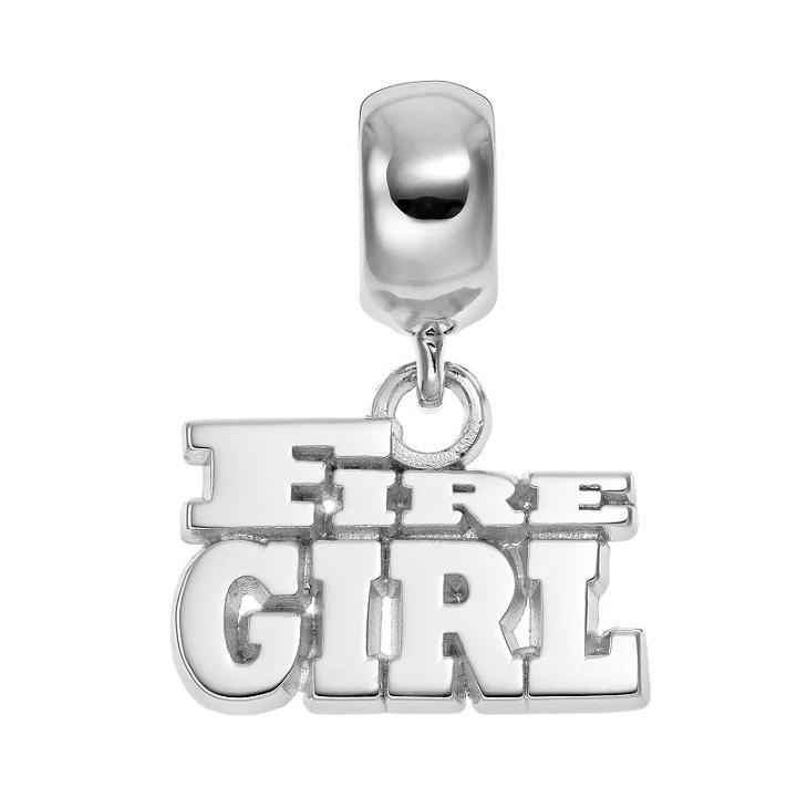Insignia Collection Sterling Silver Fire Girl Charm, Multicolor