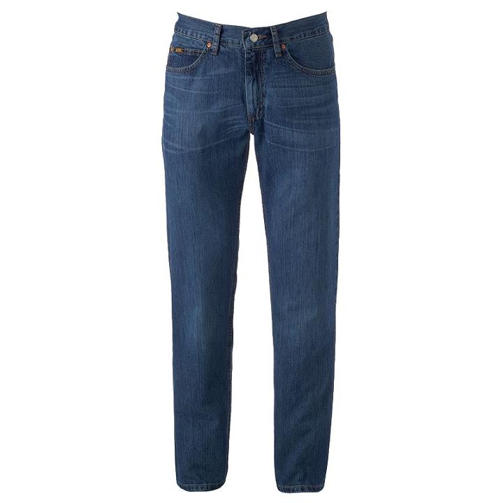 Men's Lee Regular Fit Straight Leg Jeans, Size: 34x36, Med Blue