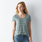 Women's Sonoma Goods For Life&trade; Slubbed V-neck Tee, Size: Medium, Lt Green