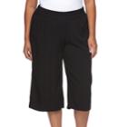 Plus Size Apt. 9&reg; Solid Soft Culottes, Women's, Size: 4xl, Black