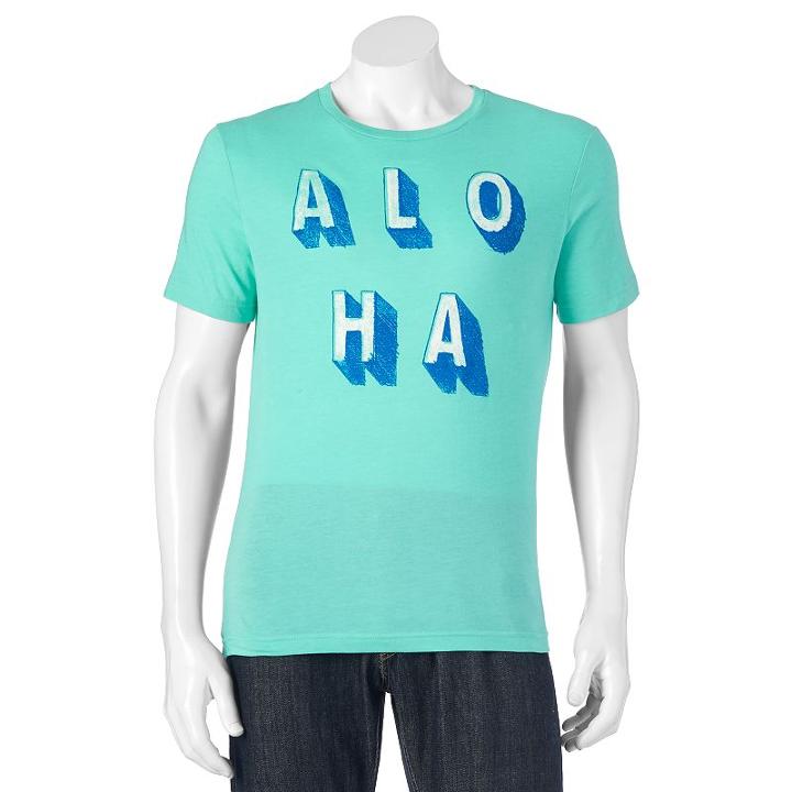 Men's Sonoma Goods For Life&trade; Aloha Tee, Size: Medium, Green Oth