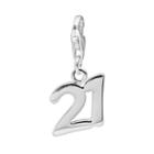 Personal Charm Sterling Silver 21 Charm, Women's, Grey