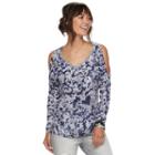 Women's Juicy Couture Cold-shoulder Embellished Top, Size: Xl, Multicolor