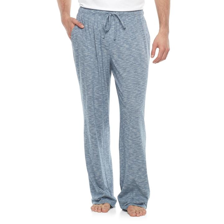Big & Tall Croft & Barrow&reg; Slubbed Knit Lounge Pants, Men's, Size: L Tall, Blue