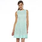 Women's Jessica Howard Lace Pleated A-line Dress, Size: 14, Green Oth