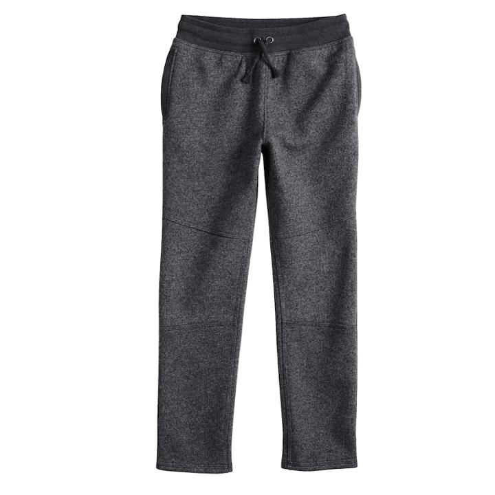 Boys 4-12 Sonoma Goods For Life&trade; Straight Fleece Pants, Size: 4, Black