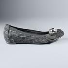 Simply Vera Vera Wang Women's Embellished Bow Ballet Flats, Size: 7, Grey