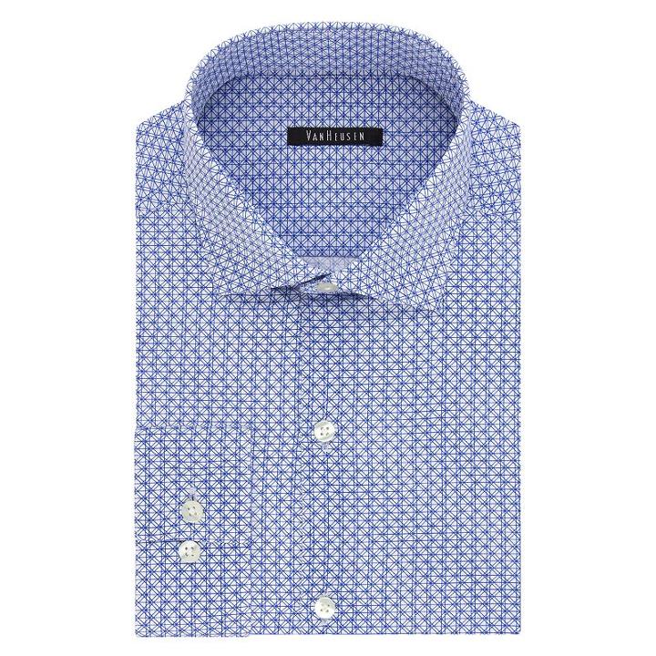 Men's Van Heusen Fresh Defense Slim-fit Dress Shirt, Size: 16-32/33, Brt Blue