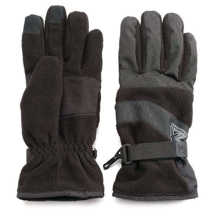 Men's Zeroxposur Clyde Polar Fleece Touchscreen Gloves, Size: Medium/large, Black