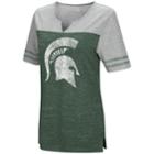 Women's Campus Heritage Michigan State Spartans On The Break Tee, Size: Small, Dark Green