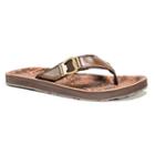 Muk Luks Silas Men's Bottle Opener Flip-flops, Size: 11, Brown