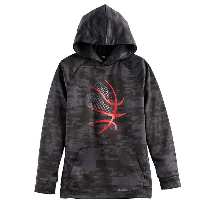 Boys 8-20 Tek Gear&reg; Basketball Pullover Hoodie, Size: Medium, Black