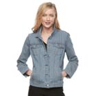 Women's Croft & Barrow&reg; Jean Jacket, Size: Small, Dark Blue