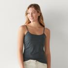 Women's Sonoma Goods For Life&trade; Everyday Scoopneck Camisole, Size: Xxl, Grey