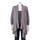Juniors' Plus Size About A Girl Knit Cardigan, Size: 2xl, Oxford