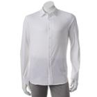Men's Apt. 9&reg; Slim-fit Stretch End-on-end Button-down Shirt, Size: Xlg Slim, White