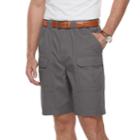 Men's Croft & Barrow&reg; Classic-fit Side-elastic 9.5-inch Cargo Shorts, Size: 44, Grey