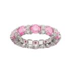Sterling Silver Cubic Zirconia Eternity Ring, Women's, Size: 9, Pink
