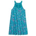 Girls 7-16 & Plus Size Mudd&reg; Crochet High Neck Swing Dress, Girl's, Size: 14, Turquoise/blue (turq/aqua)